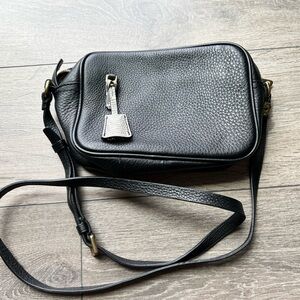 Jcrew black leather crossbody